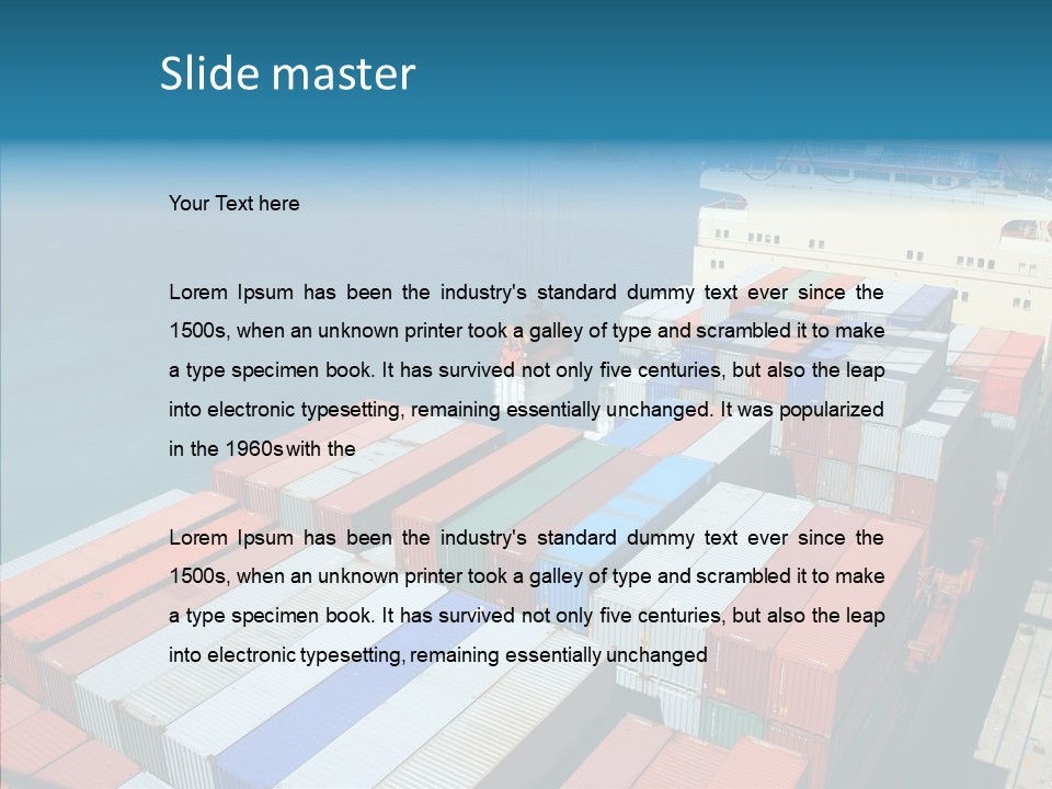 Load Freight Barge PowerPoint Template