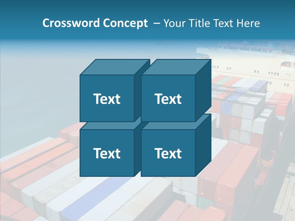 Load Freight Barge PowerPoint Template