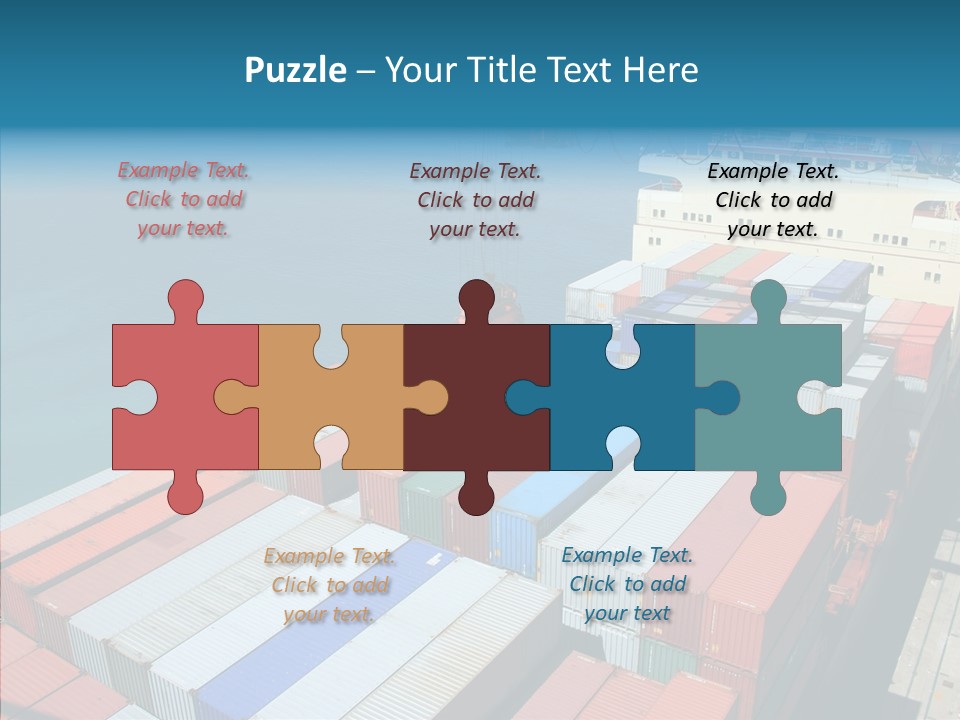 Load Freight Barge PowerPoint Template