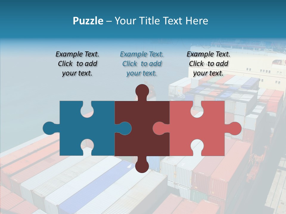 Load Freight Barge PowerPoint Template