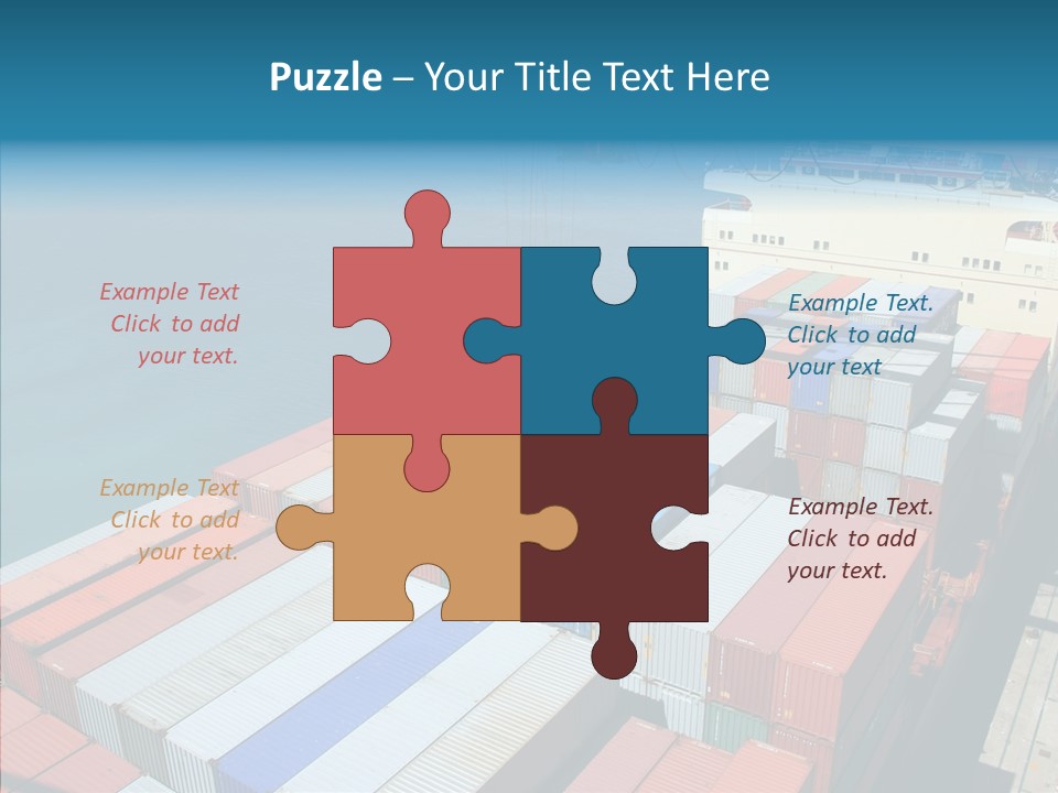 Load Freight Barge PowerPoint Template