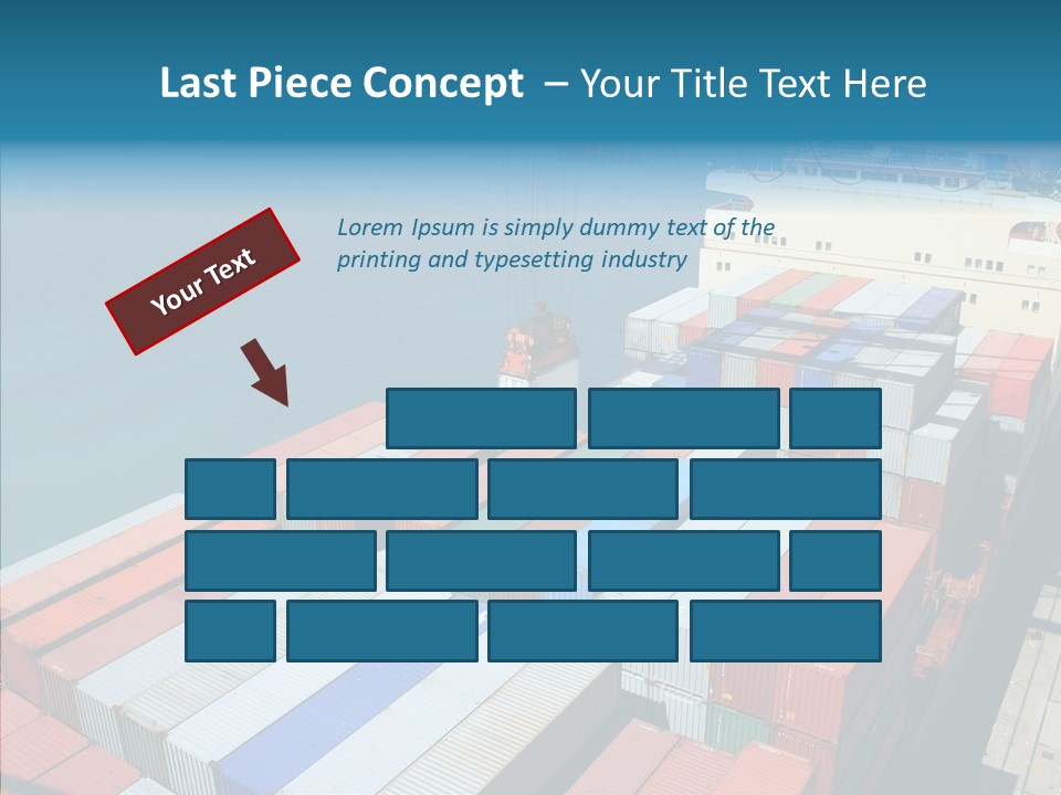 Load Freight Barge PowerPoint Template