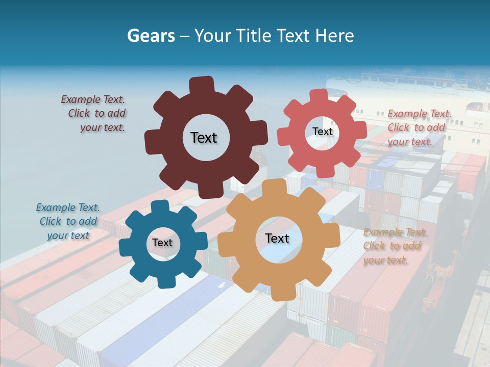 Load Freight Barge PowerPoint Template