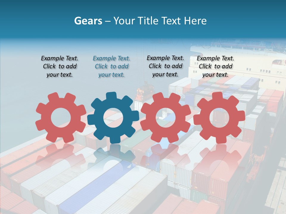Load Freight Barge PowerPoint Template