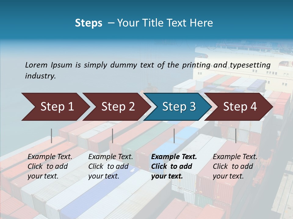 Load Freight Barge PowerPoint Template
