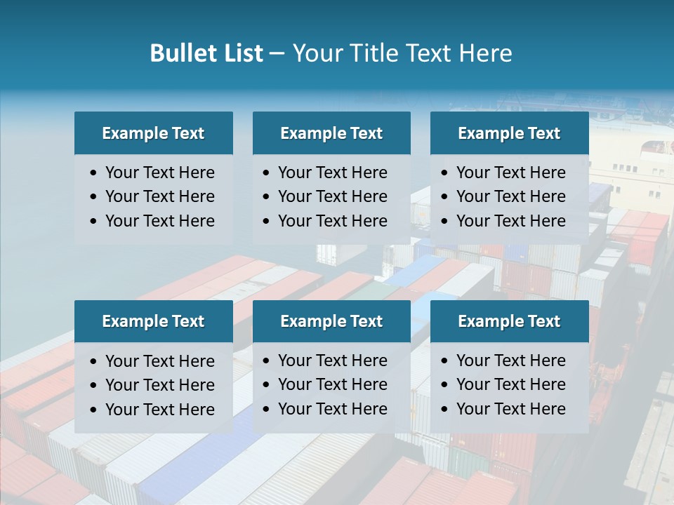 Load Freight Barge PowerPoint Template