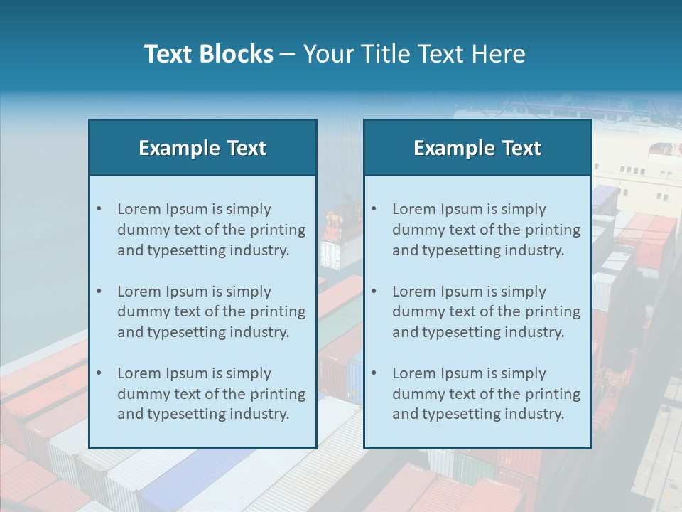 Load Freight Barge PowerPoint Template