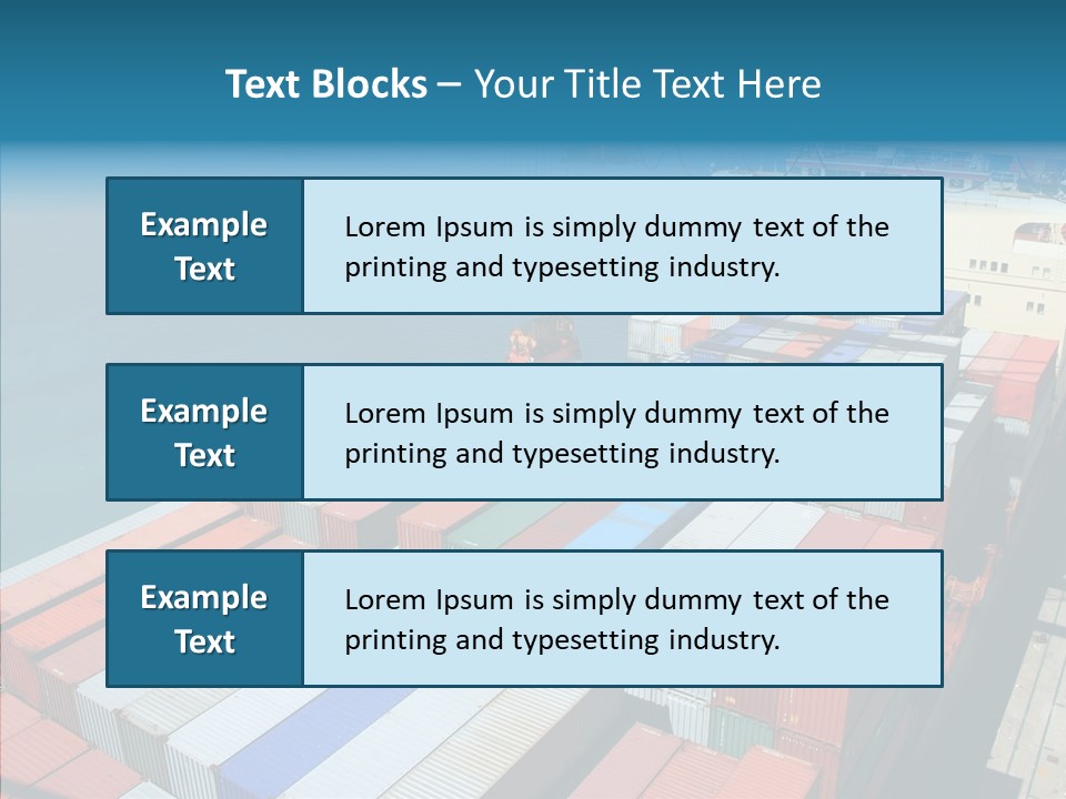 Load Freight Barge PowerPoint Template