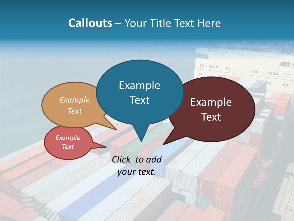 Load Freight Barge PowerPoint Template