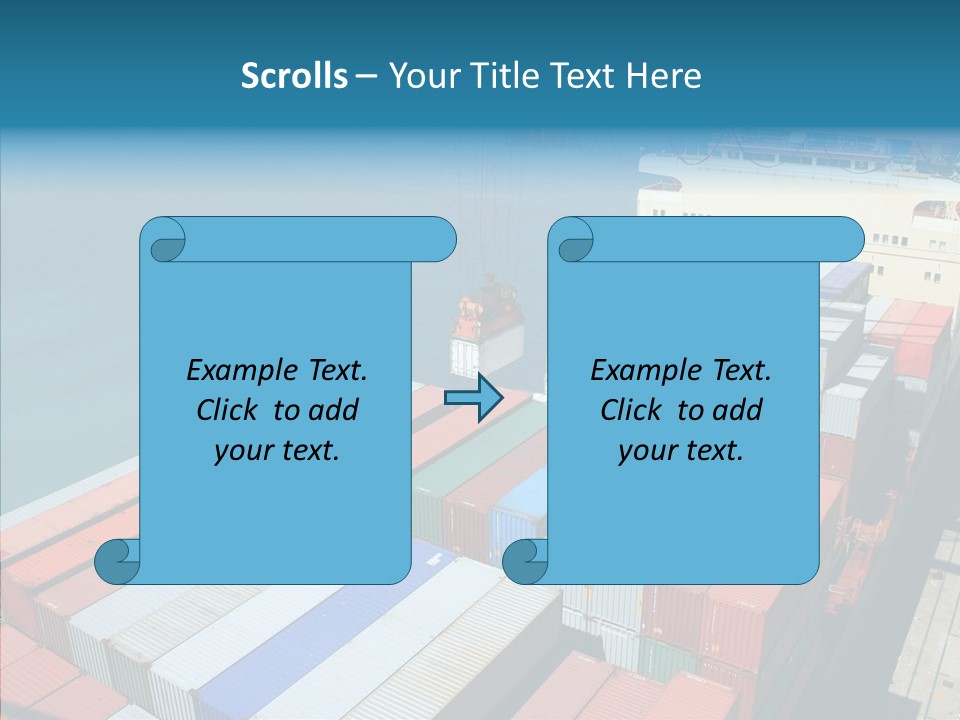 Load Freight Barge PowerPoint Template