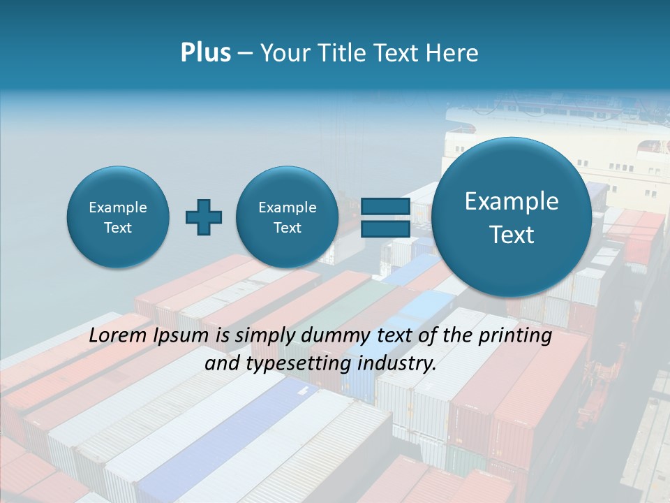 Load Freight Barge PowerPoint Template