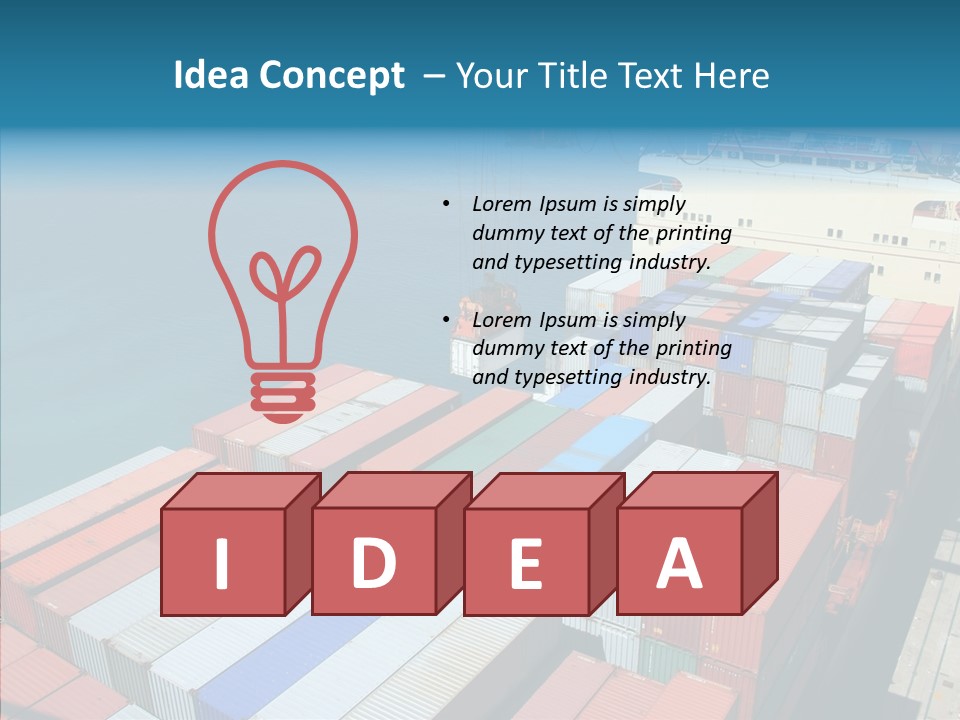Load Freight Barge PowerPoint Template