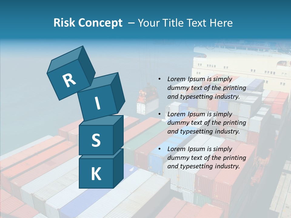 Load Freight Barge PowerPoint Template