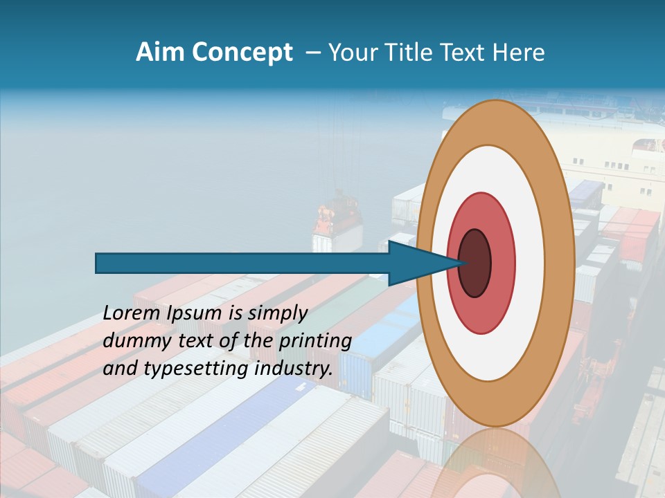 Load Freight Barge PowerPoint Template