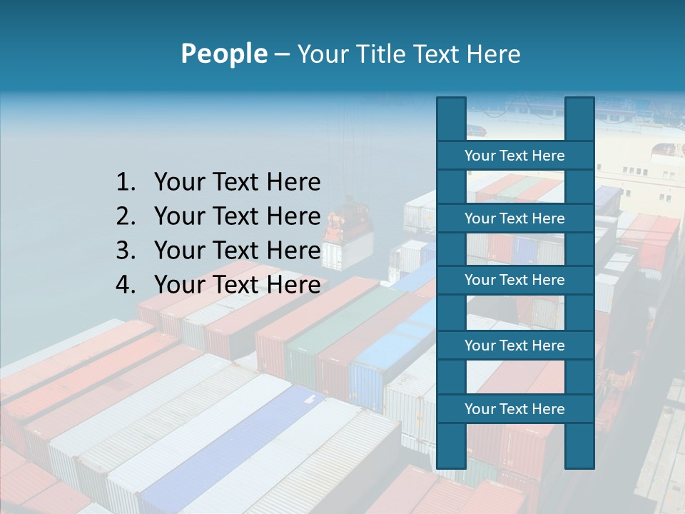 Load Freight Barge PowerPoint Template