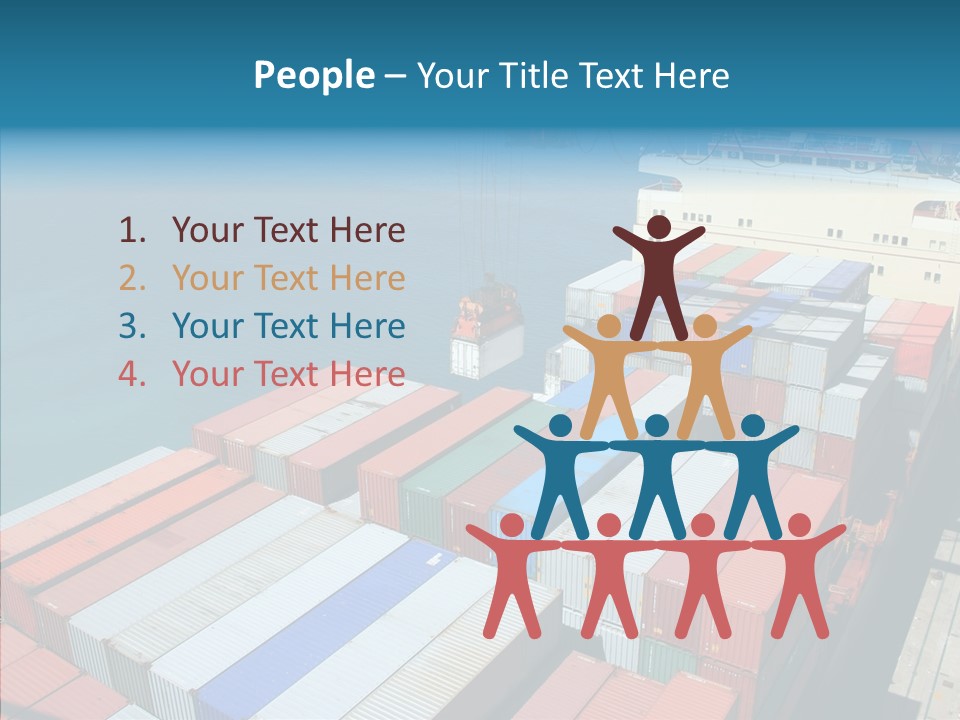 Load Freight Barge PowerPoint Template