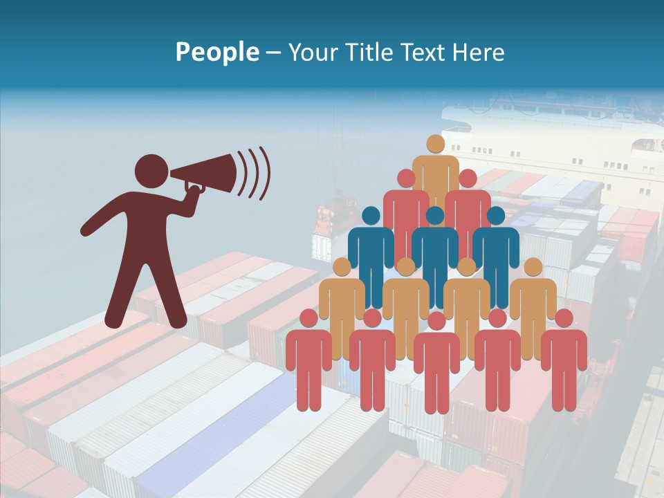 Load Freight Barge PowerPoint Template