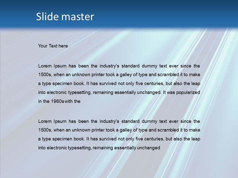 Aqua Electric Illustration PowerPoint Template