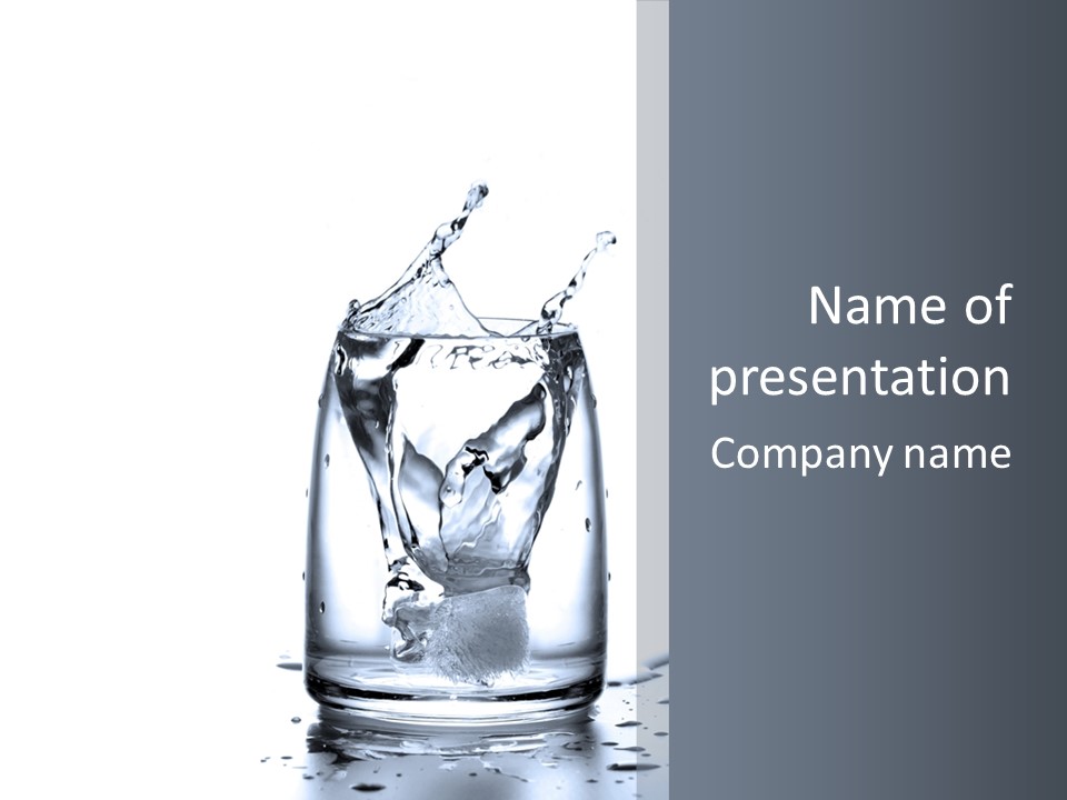 Waterdrop Purity Moment PowerPoint Template