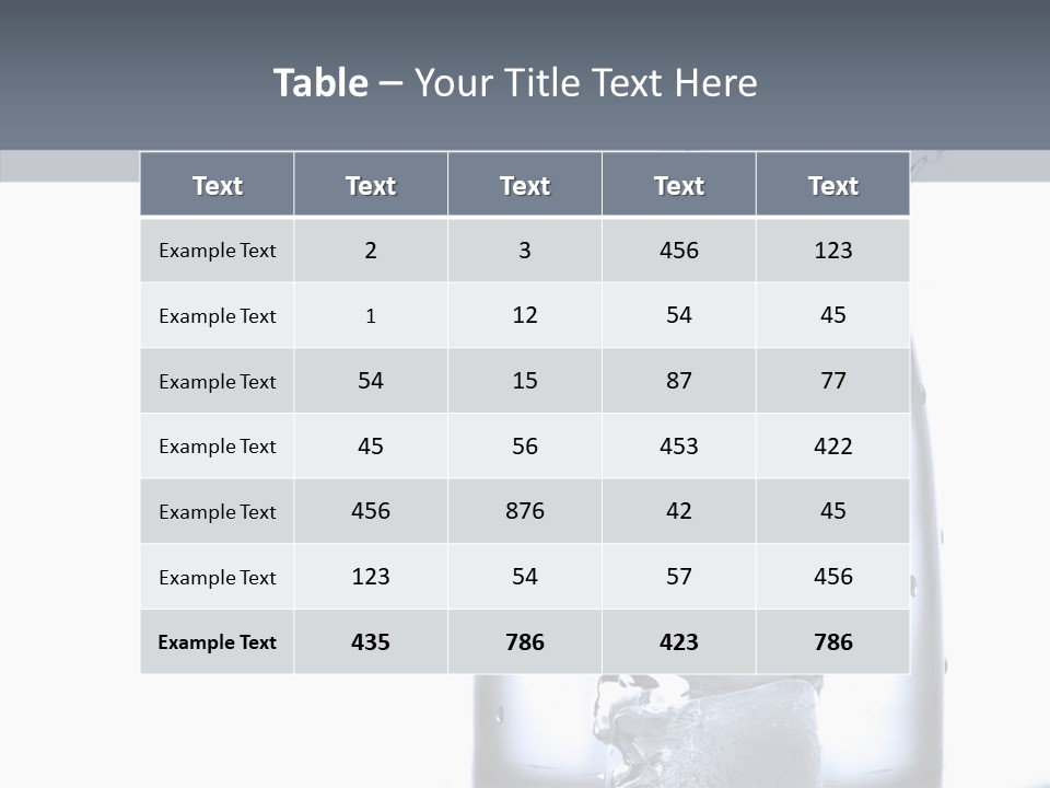 Waterdrop Purity Moment PowerPoint Template