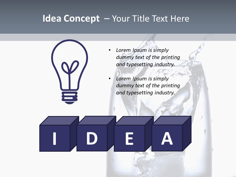 Waterdrop Purity Moment PowerPoint Template