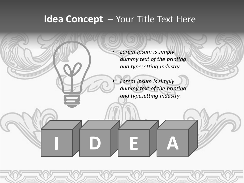 Emblem Heading Palace PowerPoint Template