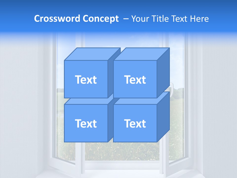 Open Window Interior PowerPoint Template