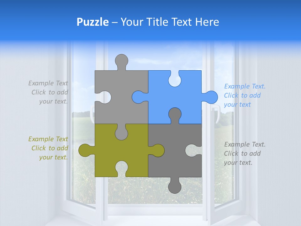 Open Window Interior PowerPoint Template