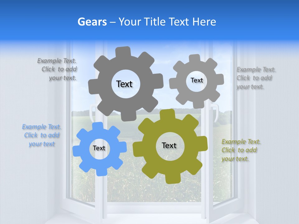 Open Window Interior PowerPoint Template