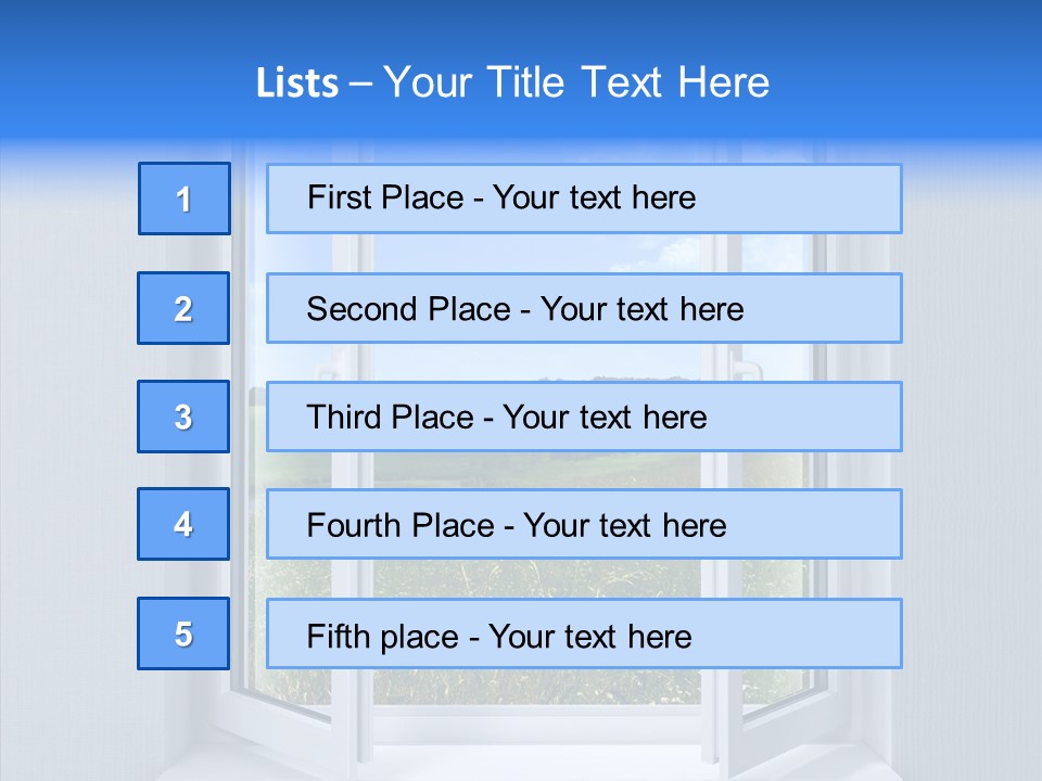 Open Window Interior PowerPoint Template