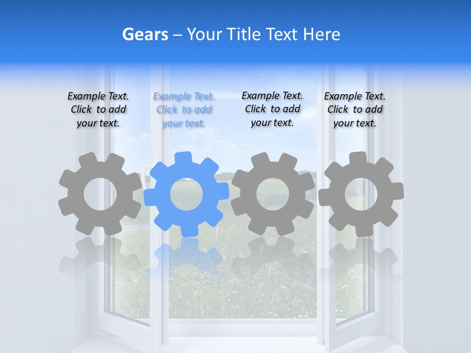 Open Window Interior PowerPoint Template