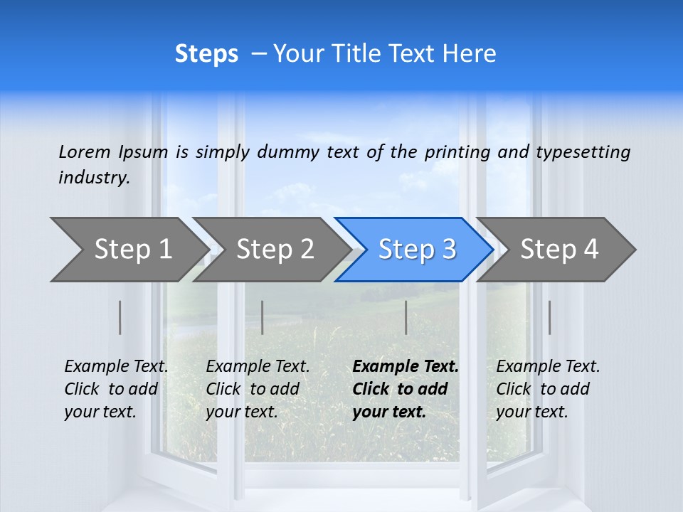 Open Window Interior PowerPoint Template