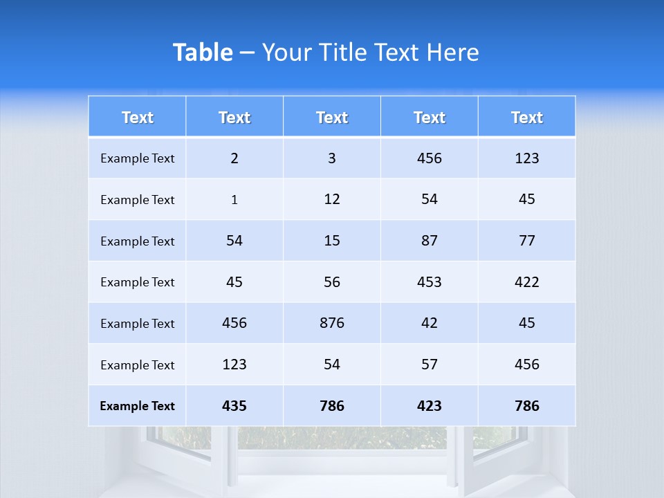 Open Window Interior PowerPoint Template