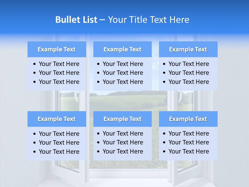 Open Window Interior PowerPoint Template