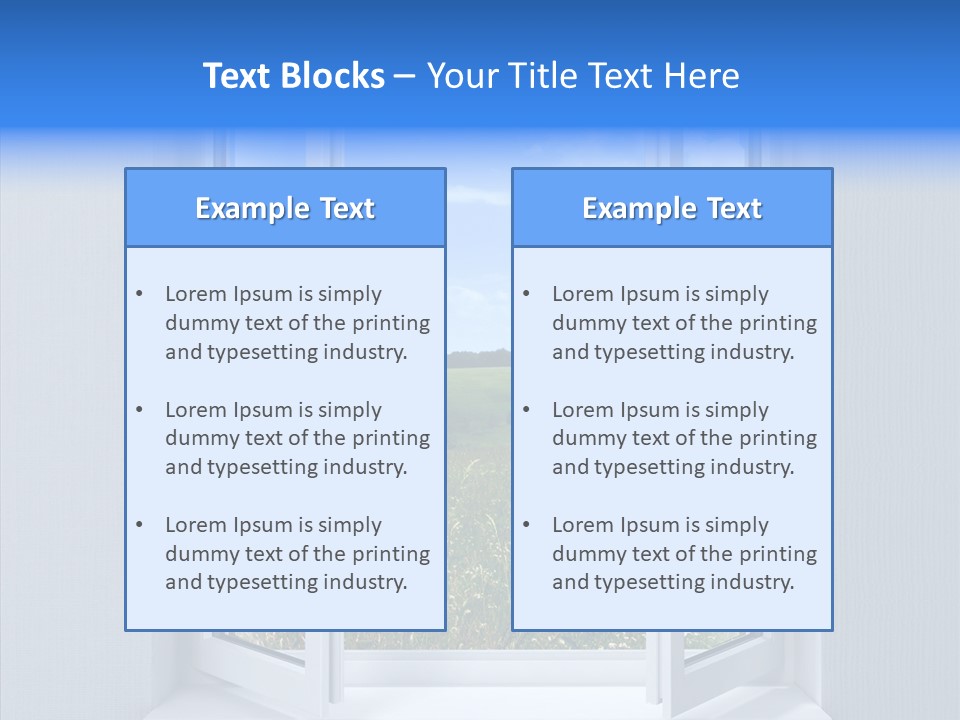 Open Window Interior PowerPoint Template