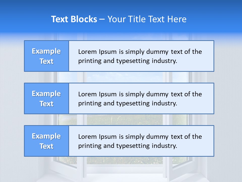Open Window Interior PowerPoint Template