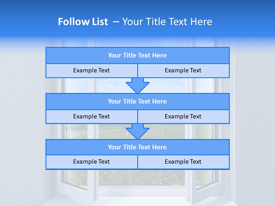 Open Window Interior PowerPoint Template