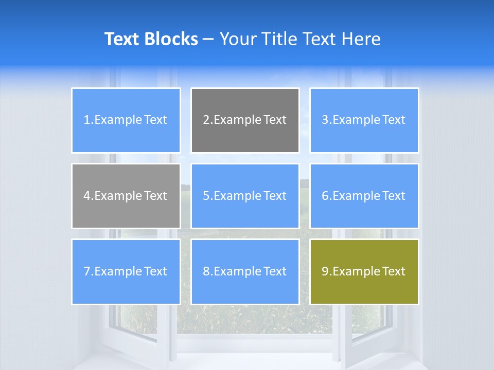 Open Window Interior PowerPoint Template
