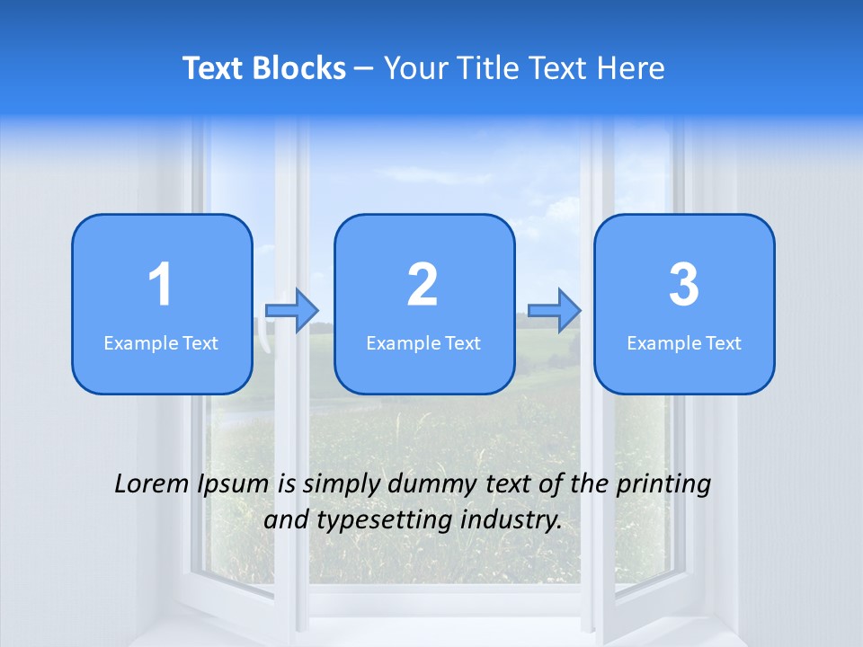 Open Window Interior PowerPoint Template