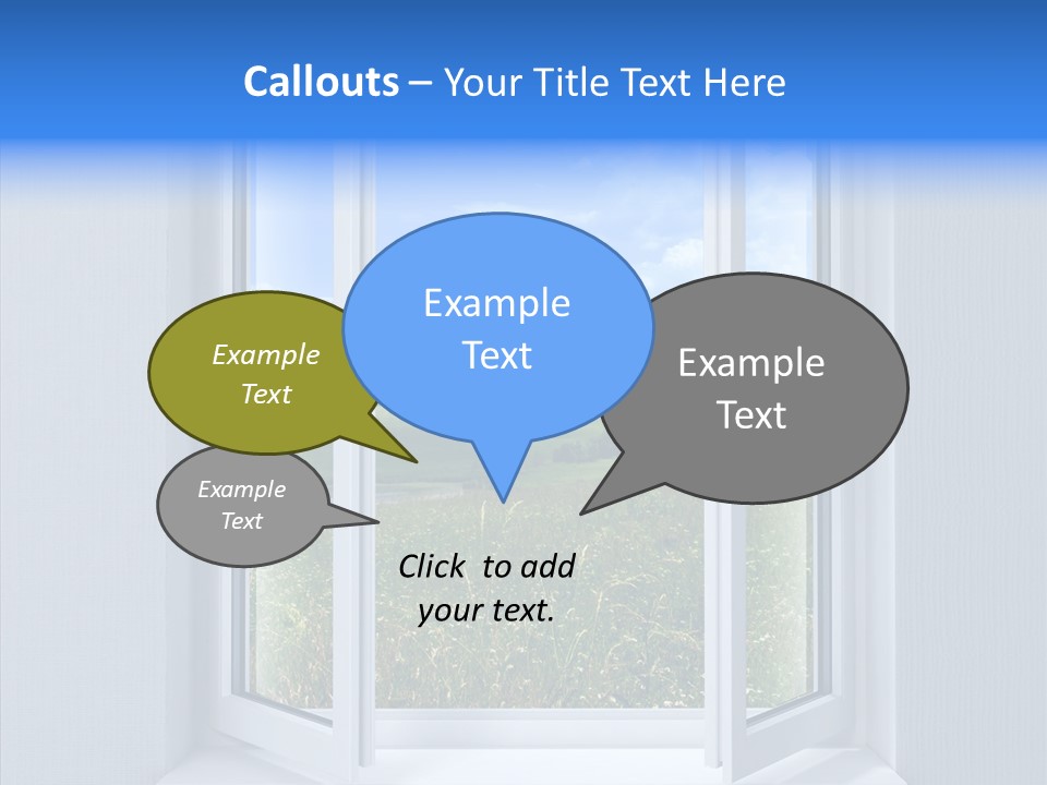Open Window Interior PowerPoint Template