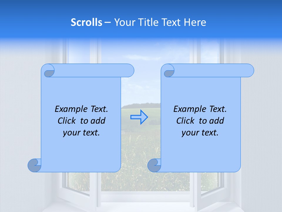 Open Window Interior PowerPoint Template