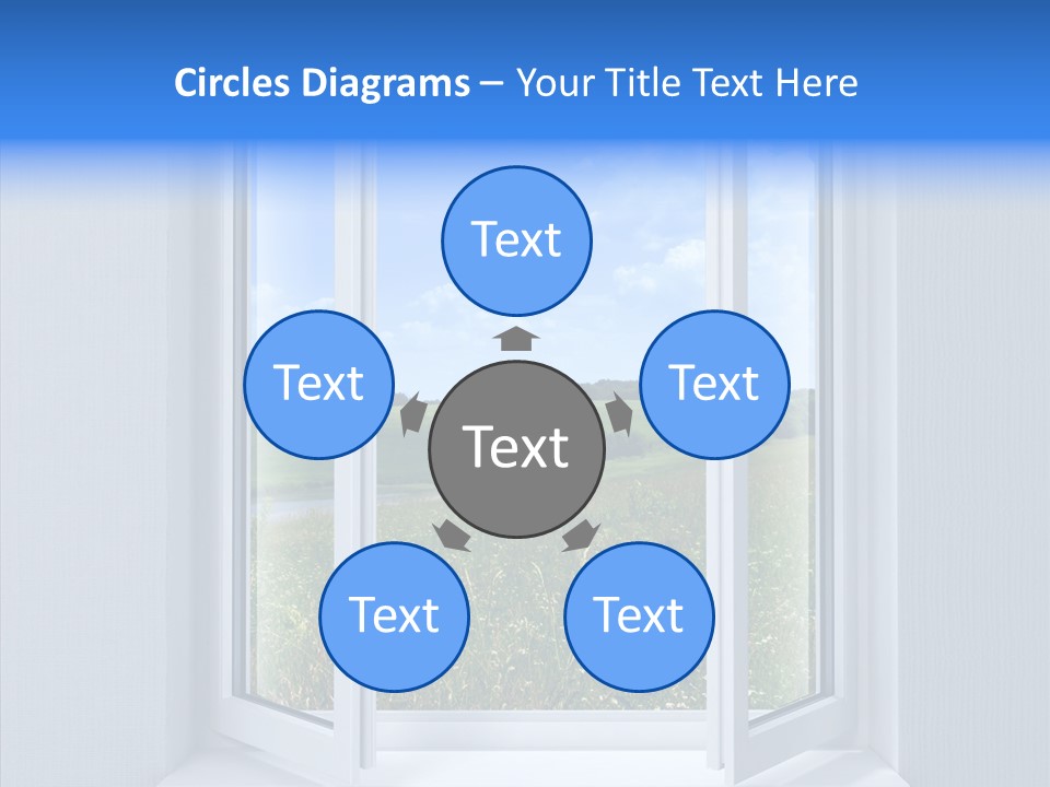 Open Window Interior PowerPoint Template