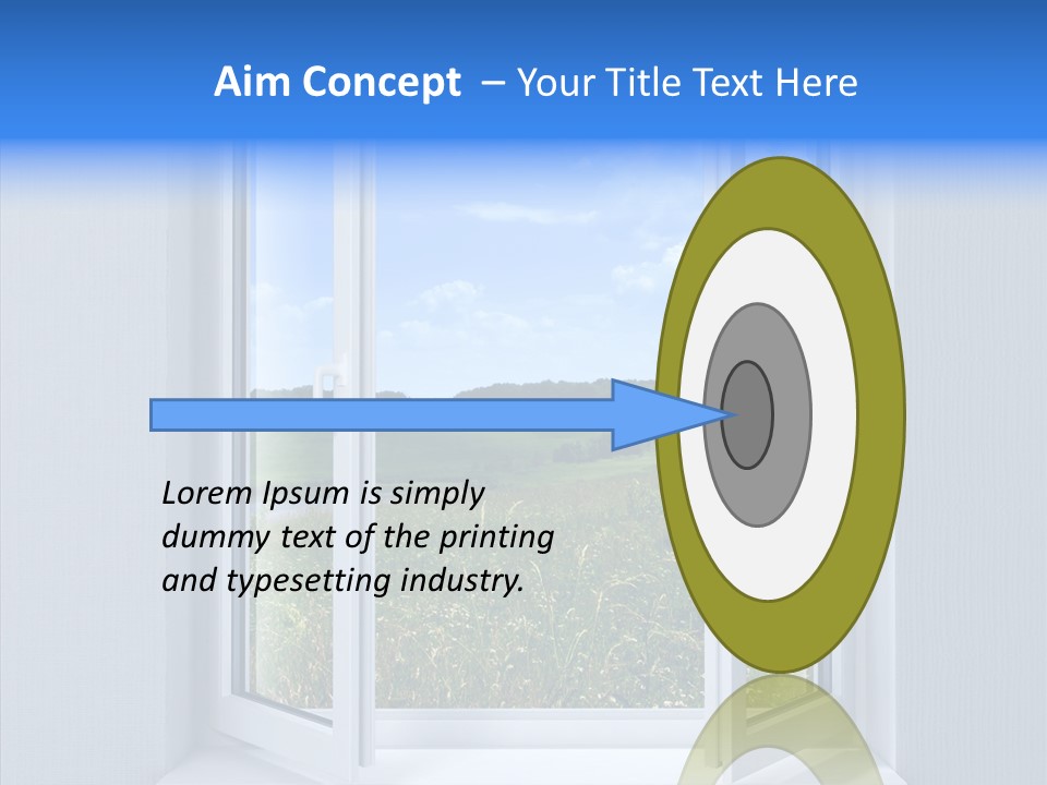 Open Window Interior PowerPoint Template