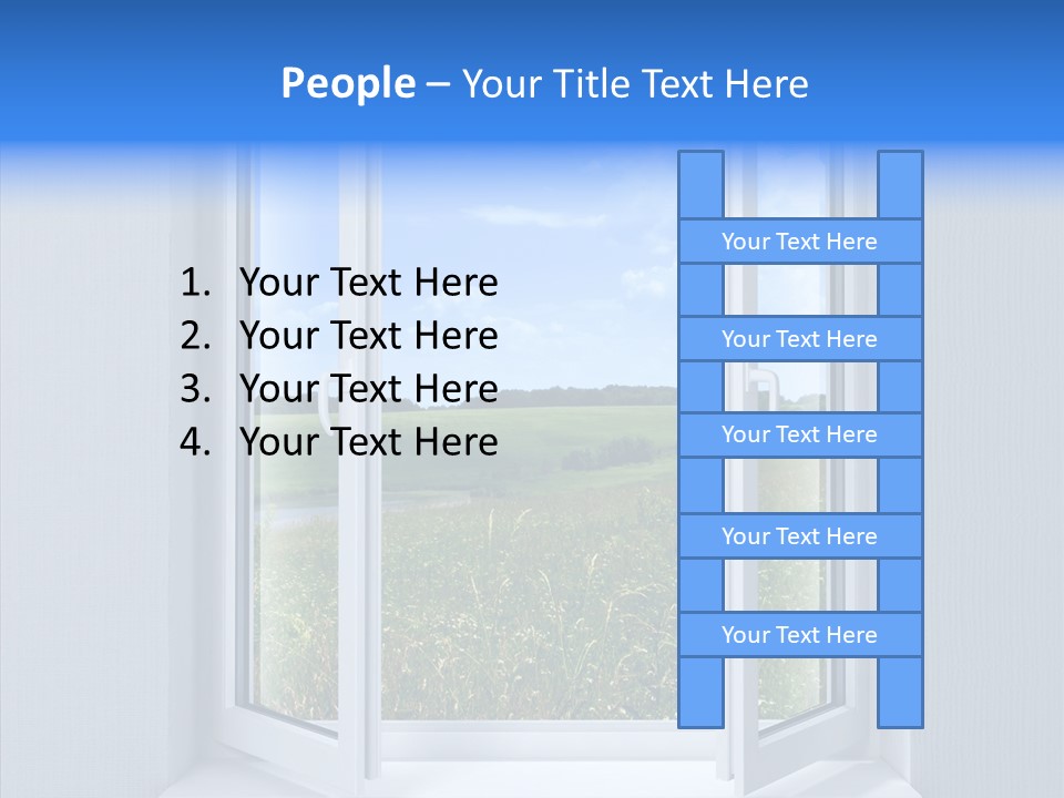 Open Window Interior PowerPoint Template