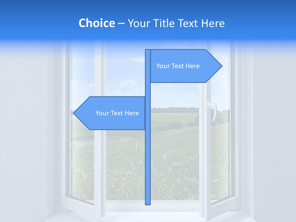 Open Window Interior PowerPoint Template