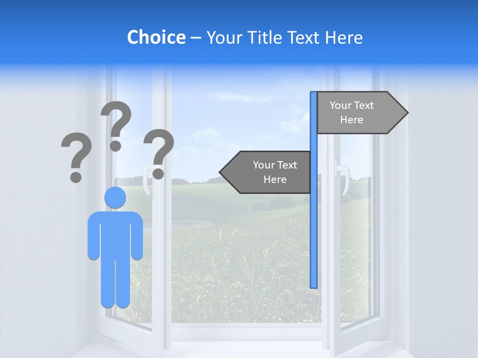 Open Window Interior PowerPoint Template