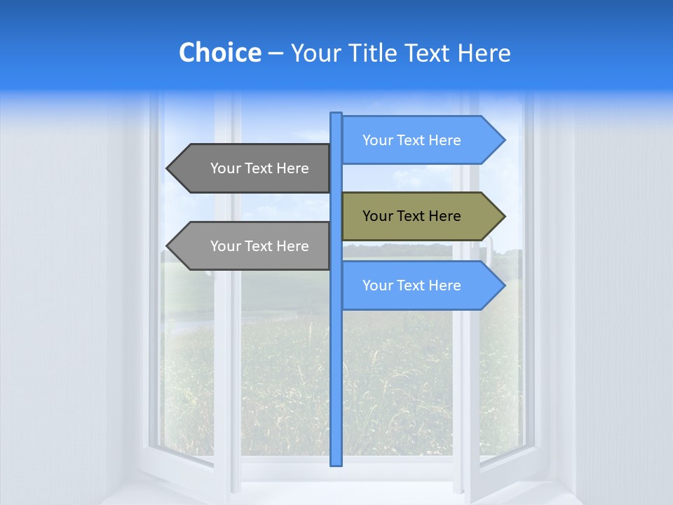 Open Window Interior PowerPoint Template