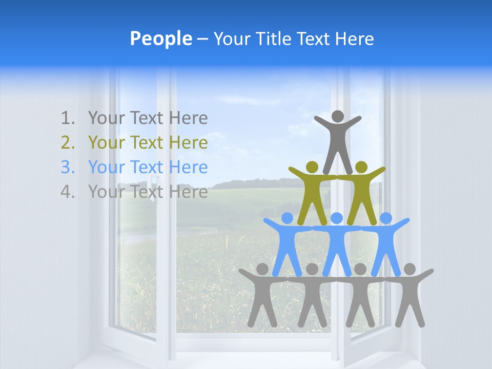 Open Window Interior PowerPoint Template