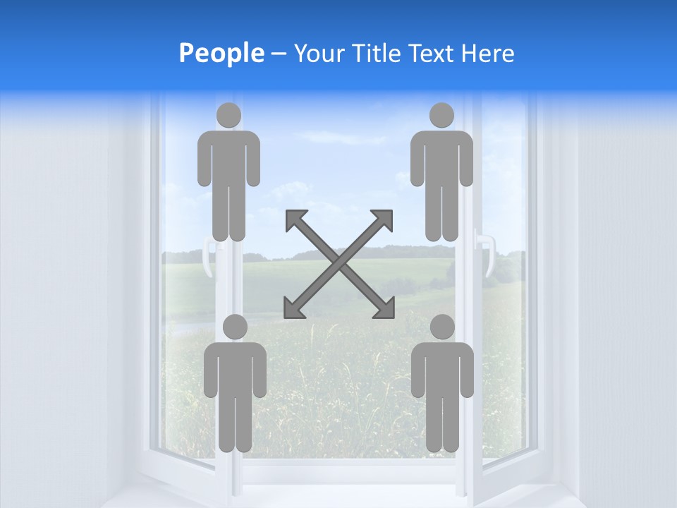 Open Window Interior PowerPoint Template