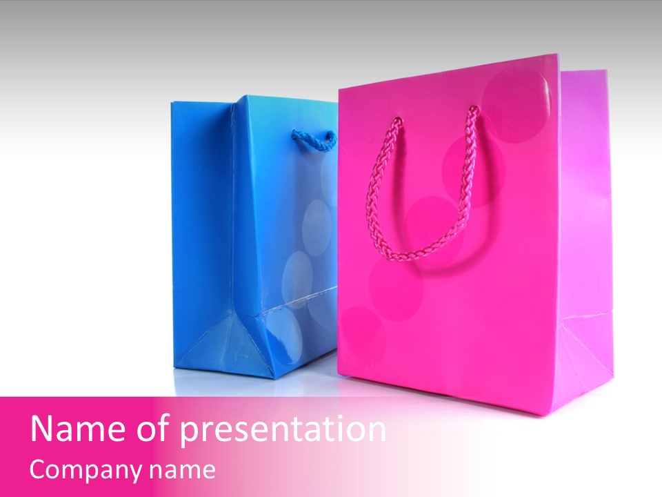 Bag Shop Blue PowerPoint Template